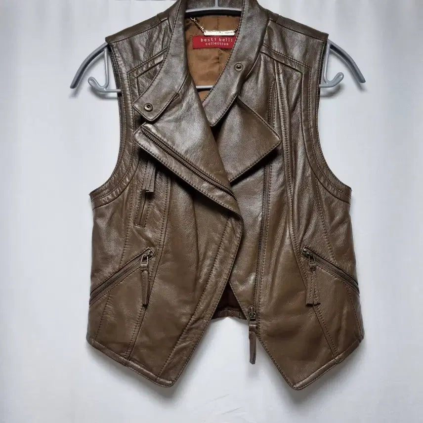 [BUNJANG] BESTI BELLI Leather Rider Vest / BESTI BELLI 베스티벨리 가죽 라이더 베스트
