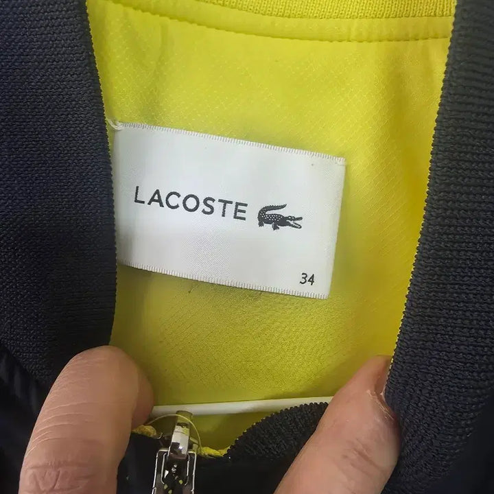 [BUNJANG] Lacoste Navy/Yellow Bomber Jacket / 라코스테 네이비/옐로우 봄버 자켓