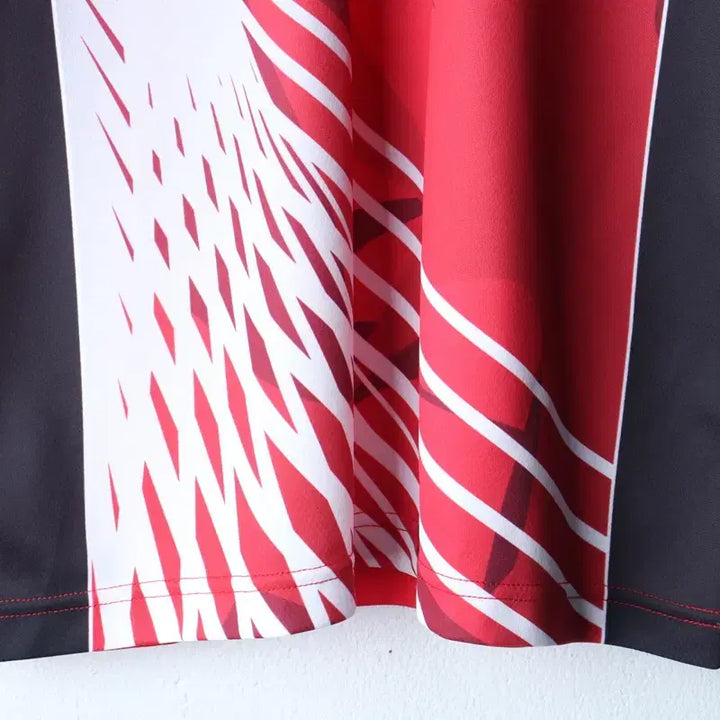 [BUNJANG] Mizuno Short Sleeve Polo Shirt Red - Old School / (S-M) 미즈노 반팔 카라 티셔츠 탁구 기능성 레드 올드스쿨-185CE