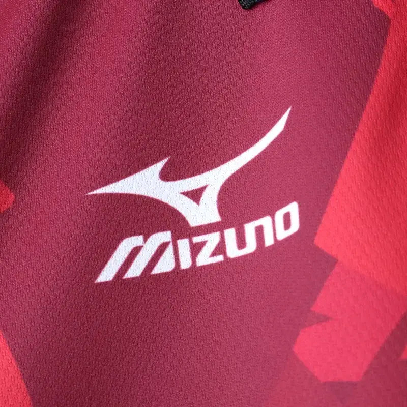 [BUNJANG] Mizuno Short Sleeve Polo Shirt Red - Old School / (S-M) 미즈노 반팔 카라 티셔츠 탁구 기능성 레드 올드스쿨-185CE