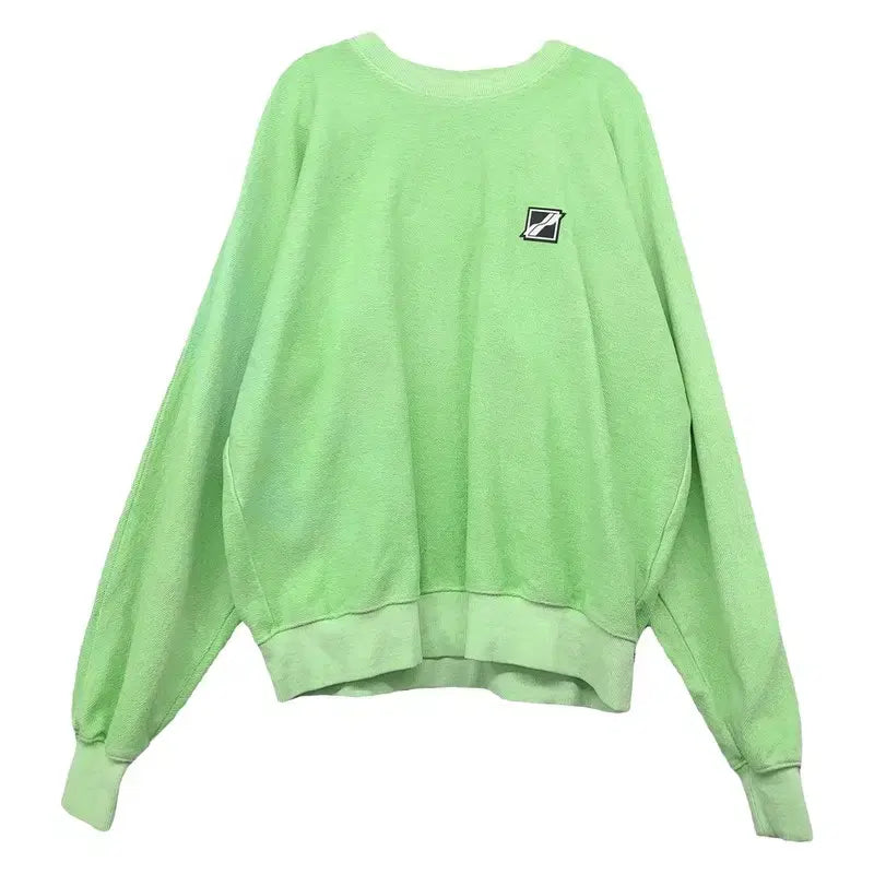 [BUNJANG] Well Done Light Green Vintage Sweatshirt / 웰던 라이트 그린 빈티지 스웻셔츠 맨투맨 S