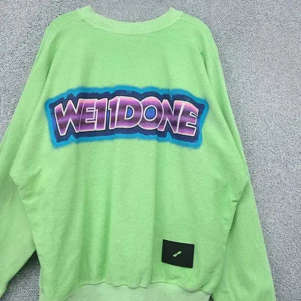 [BUNJANG] Well Done Light Green Vintage Sweatshirt / 웰던 라이트 그린 빈티지 스웻셔츠 맨투맨 S