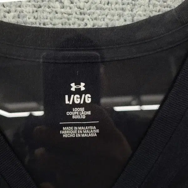 [BUNJANG] Under Armour Printed Black Training T-shirt / 언더아머 프린팅 블랙 트레이닝 반팔티 L/G/G