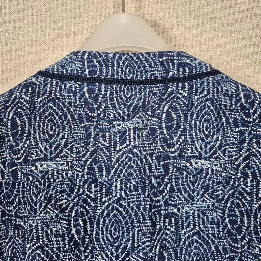 [BUNJANG] Blue Pattern Rayon Blouse / 