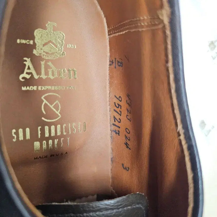 [BUNJANG] Alden 95721 Barrie Last Cap Toe Blucher / 알든 95721 캡토 더비 7D (250~255/샌프란시스코 별주)