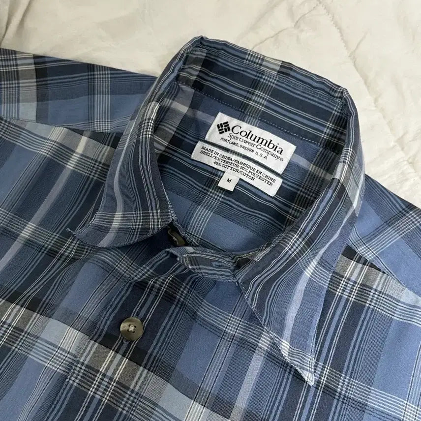 [BUNJANG] Columbia Checkered Short Sleeve Shirt - Large / 콜롬비아 체크 반팔 셔츠 라지
