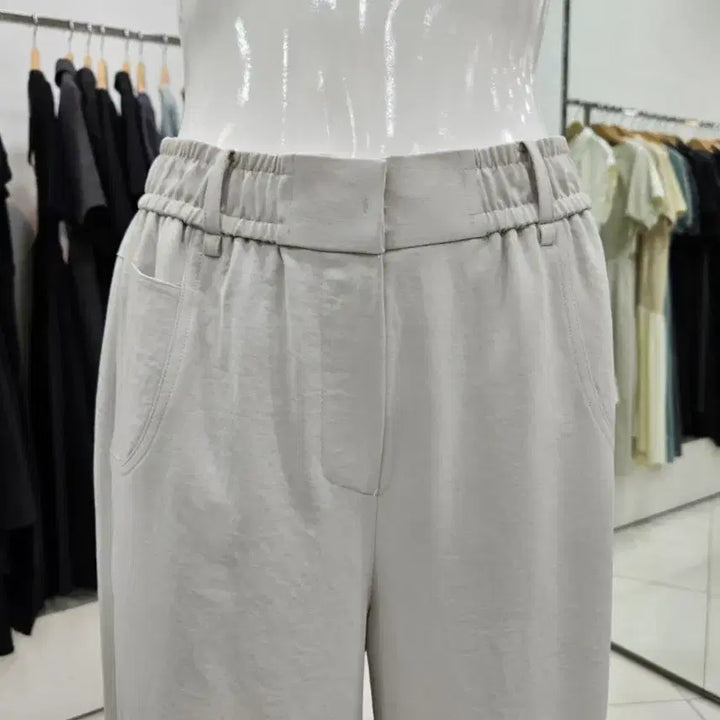 [BUNJANG] Polyester Semi-Wide Bending Pants / 폴리 세미와이드 밴딩팬츠 55