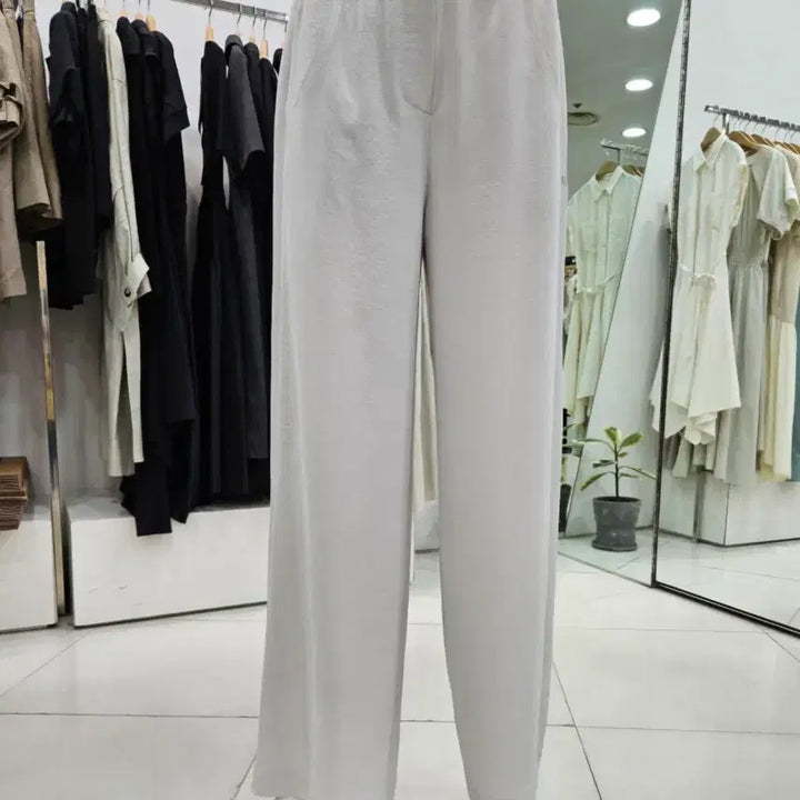 [BUNJANG] Polyester Semi-Wide Bending Pants / 폴리 세미와이드 밴딩팬츠 55