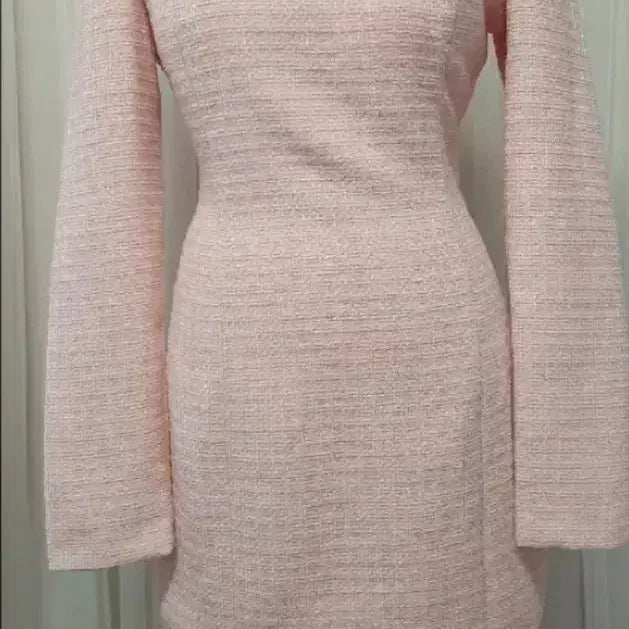 [BUNJANG] Pink Tweed Dress S Size / 트위드 핑크 원피스 긴팔S