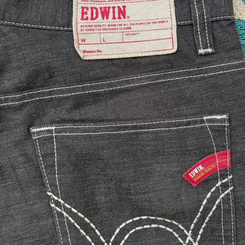 [BUNJANG] EDWIN Linen Blend Denim Pants (W33) / EDWIN 린넨 혼방 데님 팬츠 (W33)