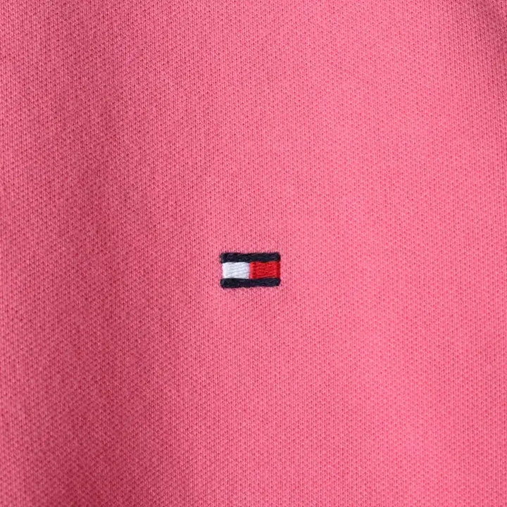 [BUNJANG] Tommy Hilfiger Small Logo Pink Polo T-shirt / (S-M) 타미힐피거 반팔 카라 티셔츠 스몰로고 핑크 한정판-185D5