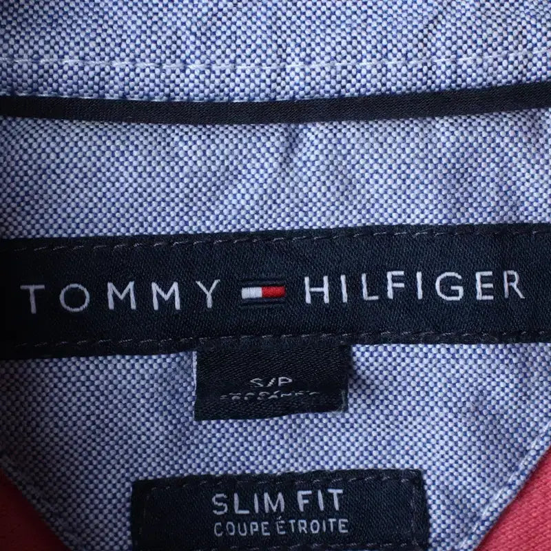 [BUNJANG] Tommy Hilfiger Small Logo Pink Polo T-shirt / (S-M) 타미힐피거 반팔 카라 티셔츠 스몰로고 핑크 한정판-185D5