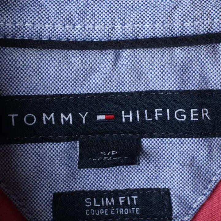 [BUNJANG] Tommy Hilfiger Small Logo Pink Polo T-shirt / (S-M) 타미힐피거 반팔 카라 티셔츠 스몰로고 핑크 한정판-185D5