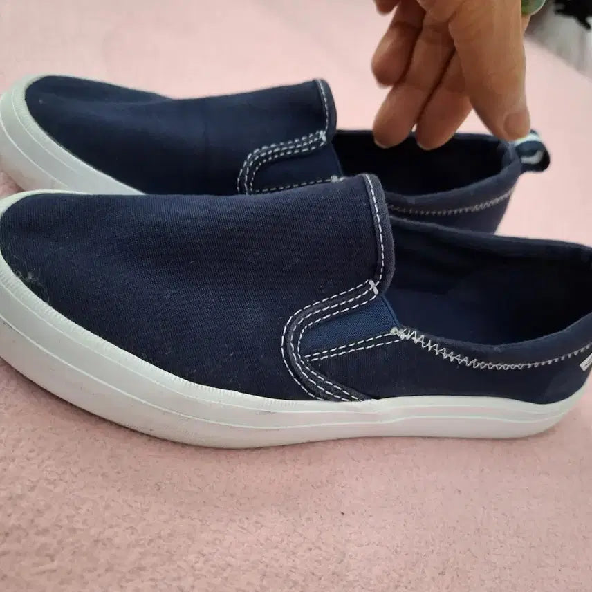 [BUNJANG] Navy Slip-on Sneakers - Women&
