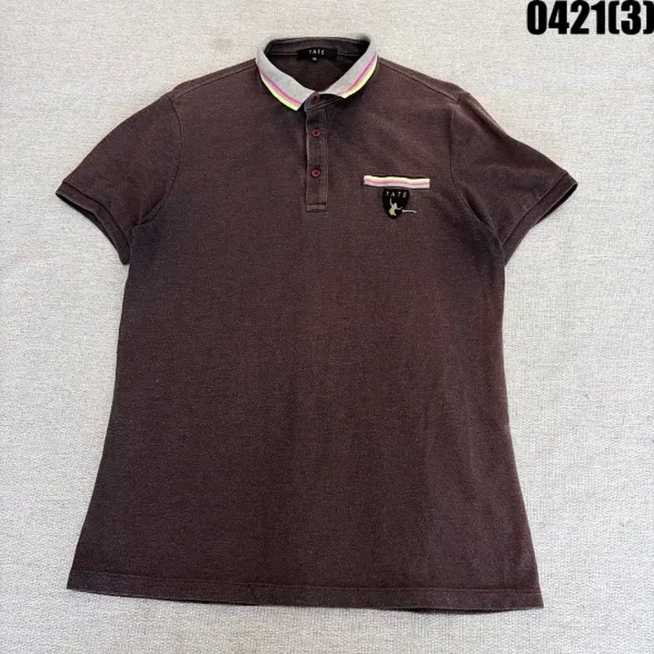 [BUNJANG] TATE Brown Polo T-shirt / 105 TATE 테이트 브라운 카라 반팔티셔츠 0421(3)