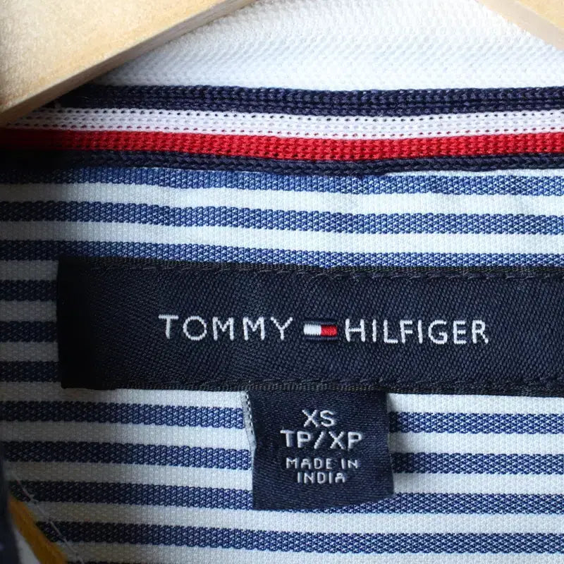 [BUNJANG] Tommy Hilfiger Short Sleeve Polo Shirt / (XS-S) 타미힐피거 반팔 카라 티셔츠 작은오염 노랑 한정판-185D7