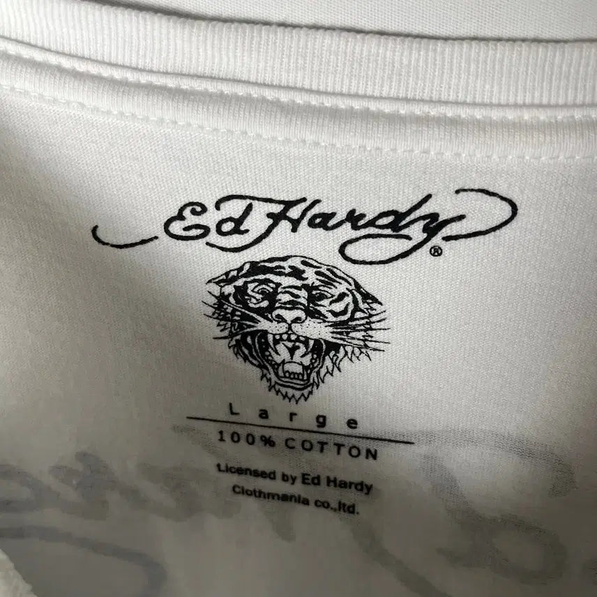[BUNJANG] Ed Hardy Skull V-neck Long Sleeve / [Ed Hardy] 에드하디 스컬 브이넥 롱슬리브