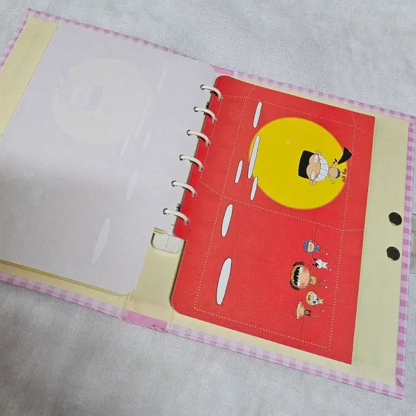 [BUNJANG] Retro Character Journal with Secret Key Lock / 고전문구 6공 다이어리 비밀 열쇠 잠금 코로 레트로 캐릭터 지류 스티커