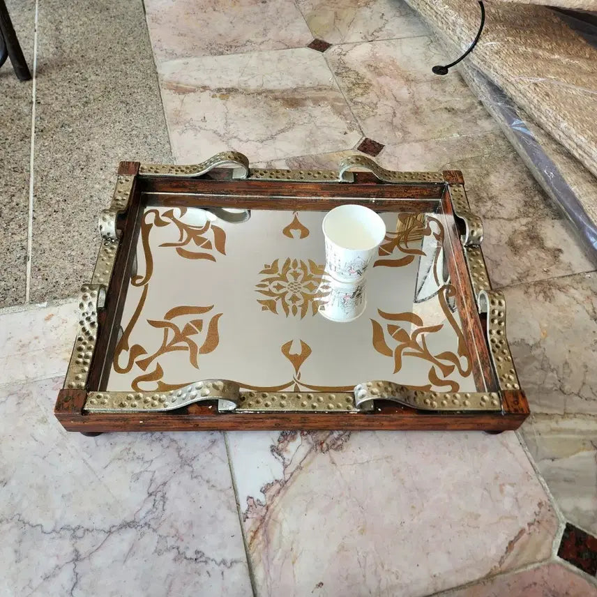 [BUNJANG] Unused Metal and Plastic Tray Mirror / 미사용 트레이 거울+철+프라스틱