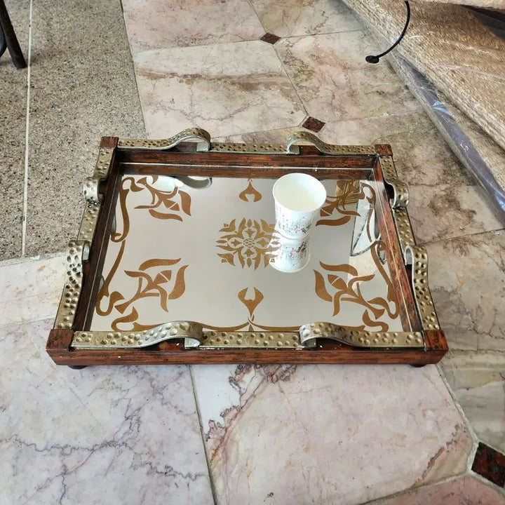 [BUNJANG] Unused Metal and Plastic Tray Mirror / 미사용 트레이 거울+철+프라스틱