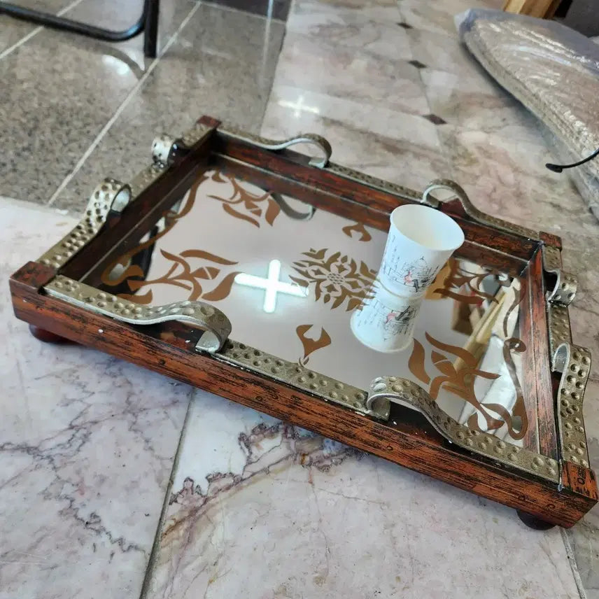 [BUNJANG] Unused Metal and Plastic Tray Mirror / 미사용 트레이 거울+철+프라스틱