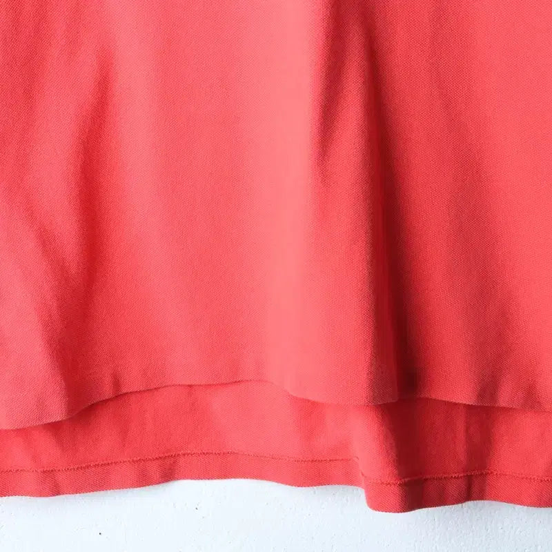 [BUNJANG] Polo Ralph Lauren Red Solid Pony Short Sleeve T-shirt / (S-M) 폴로 랄프로렌 반팔 카라 티셔츠 레드 무지 포니-185D9