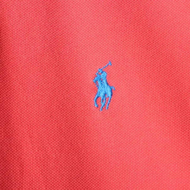 [BUNJANG] Polo Ralph Lauren Red Solid Pony Short Sleeve T-shirt / (S-M) 폴로 랄프로렌 반팔 카라 티셔츠 레드 무지 포니-185D9