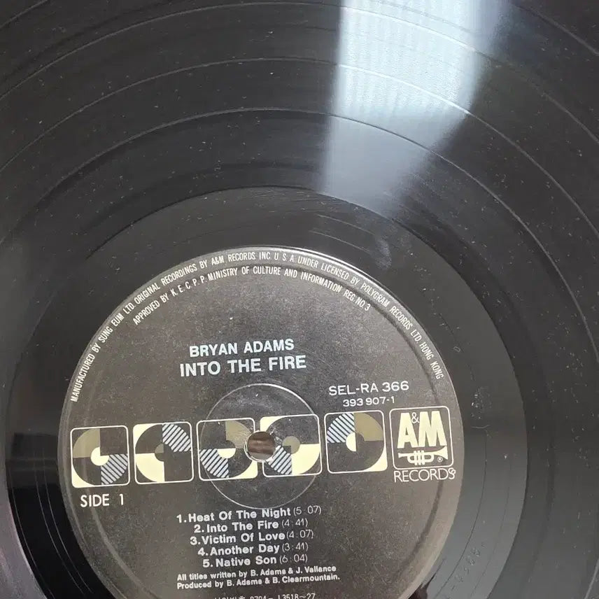 [BUNJANG] Bryan Adams Into The Fire LP / 브라이언 아담스 Into The Fire LP