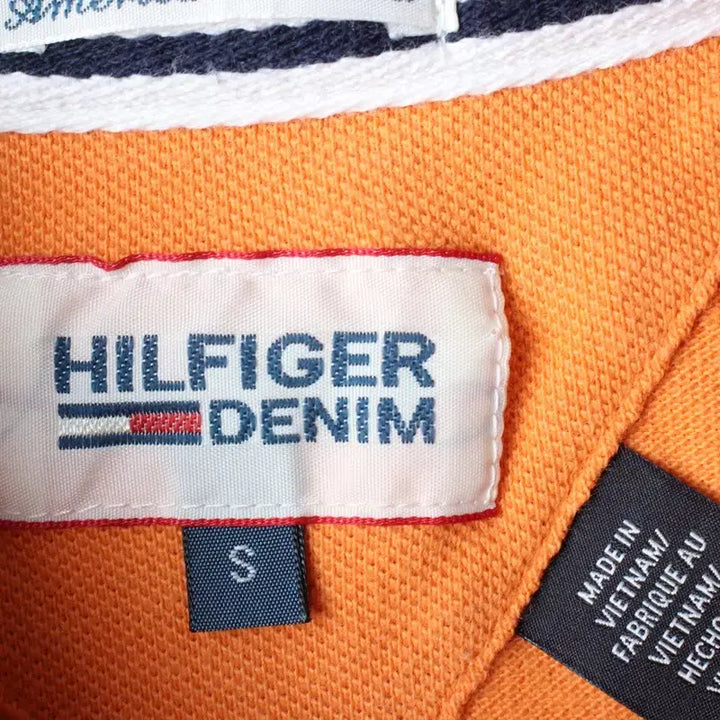 [BUNJANG] Tommy Hilfiger Small Logo Orange Polo Shirt / (S-M) 타미힐피거 반팔 카라 티셔츠 스몰로고 오렌지-185DC