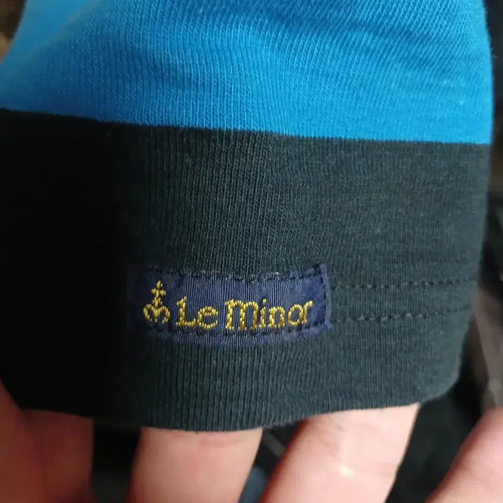 [SOLD OUT] Le minor 1922 블루/화이트 스트라이프 반팔 티셔츠5(110)