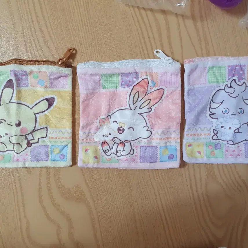 [BUNJANG] Pokemon Pocket Piece Pouch Part 2 - Pikachu, Scorbunny, Espurr Pouch / 포켓몬 포켓피스 파우치 Part2 피카츄 염버니 냐스퍼