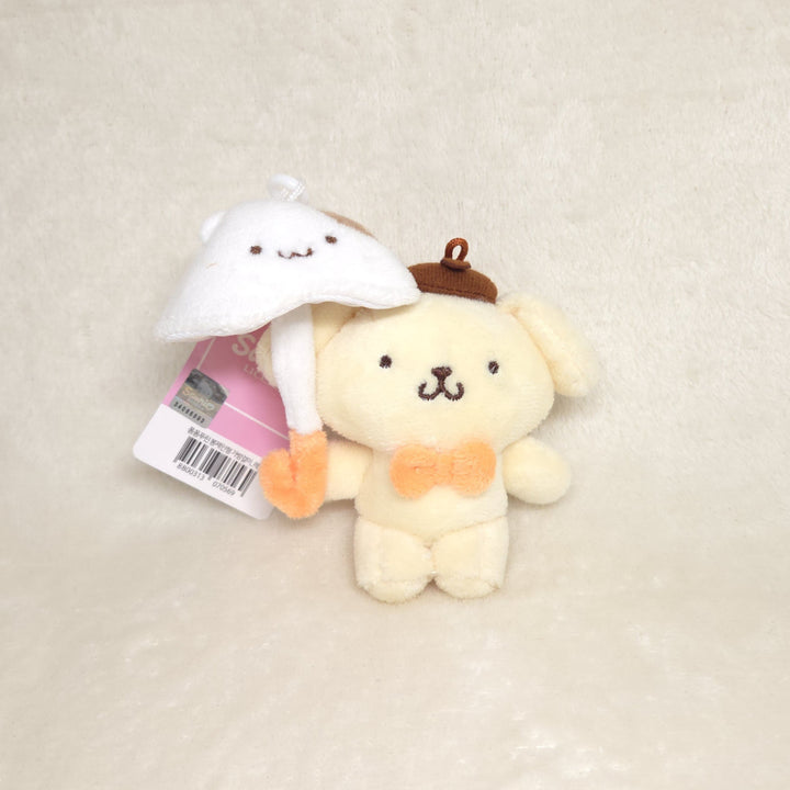 [BUNJANG] Sanrio Pompompurin 8cm Keyring Doll / (새상품/정품) 산리오 우산 시리즈 폼폼푸린 키링 인형 굿즈 선물 8cm