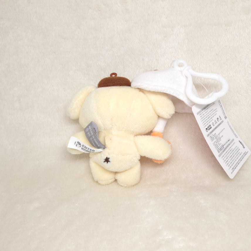 [BUNJANG] Sanrio Pompompurin 8cm Keyring Doll / (새상품/정품) 산리오 우산 시리즈 폼폼푸린 키링 인형 굿즈 선물 8cm