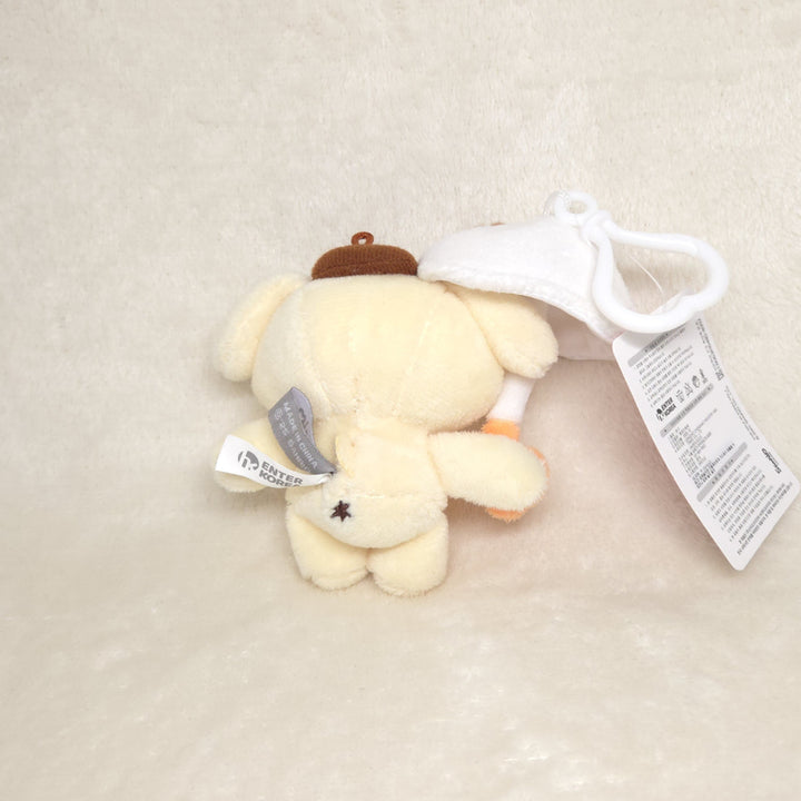 [BUNJANG] Sanrio Pompompurin 8cm Keyring Doll / (새상품/정품) 산리오 우산 시리즈 폼폼푸린 키링 인형 굿즈 선물 8cm