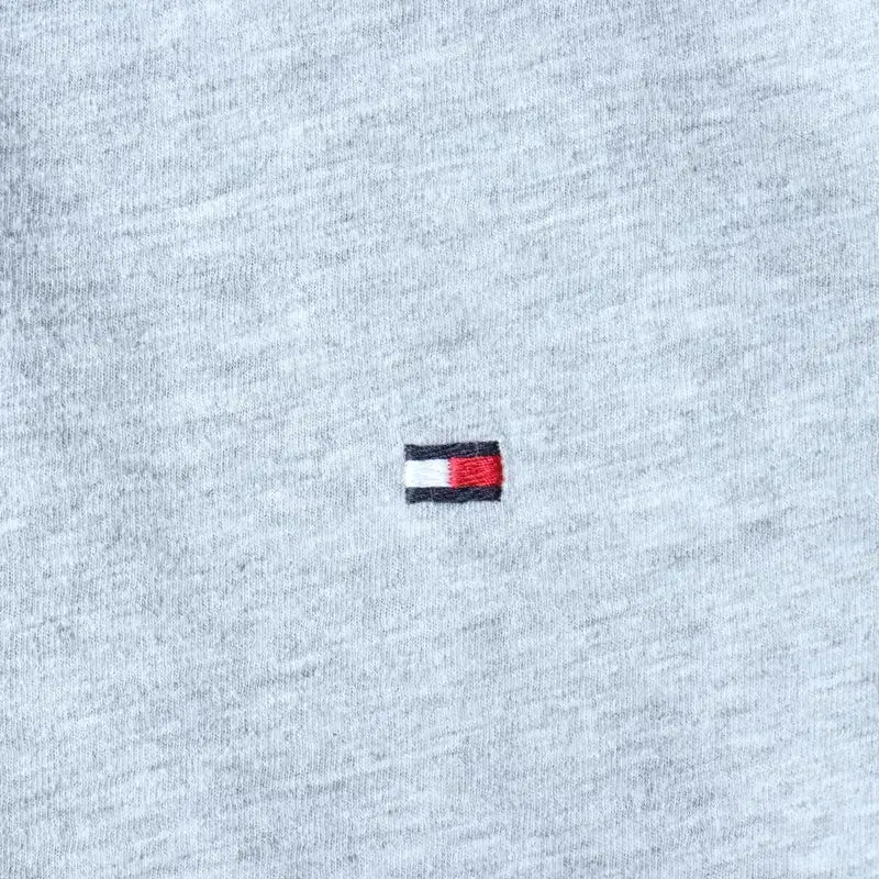 [BUNJANG] Tommy Hilfiger Small Logo Gray Polo T-shirt / (S-M) 타미힐피거 반팔 카라 티셔츠 스몰로고 그레이 기본-185DE
