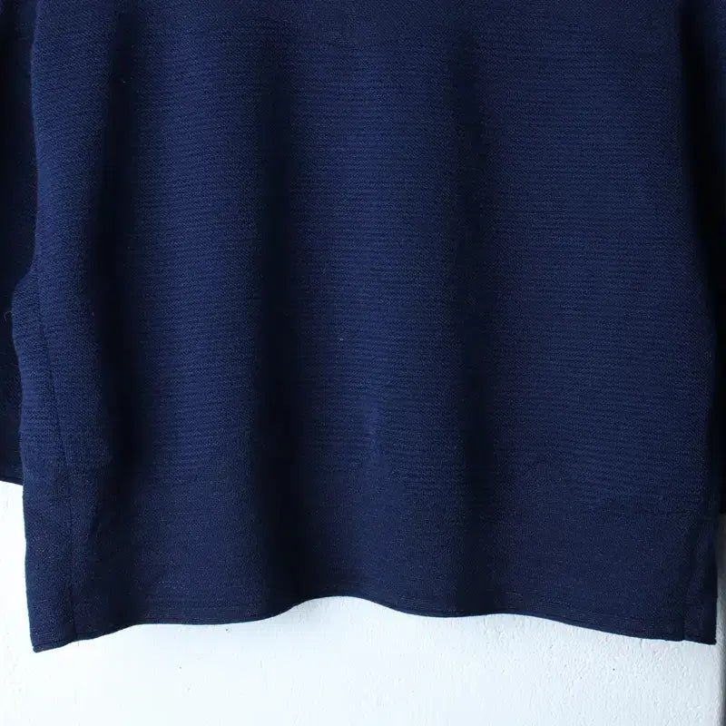 [BUNJANG] W(F) Hanseom Knit Crop T-Shirt / W(F) 반팔 티셔츠 한섬 니트 크롭 블루-185DF