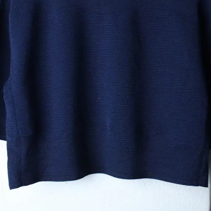 [BUNJANG] W(F) Hanseom Knit Crop T-Shirt / W(F) 반팔 티셔츠 한섬 니트 크롭 블루-185DF