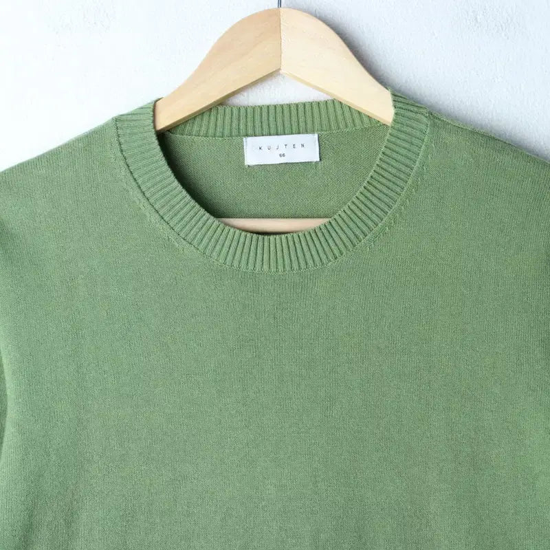 [BUNJANG] Kuzuteng Knit T-shirt Green / W(M-L) 쿠즈텡 반팔 티셔츠 니트 그린 말차맛-185E1