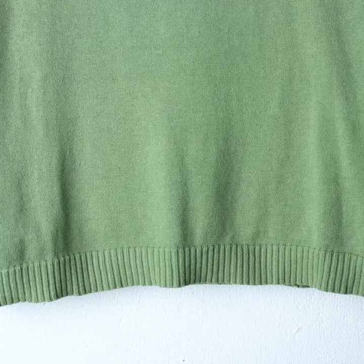 [BUNJANG] Kuzuteng Knit T-shirt Green / W(M-L) 쿠즈텡 반팔 티셔츠 니트 그린 말차맛-185E1
