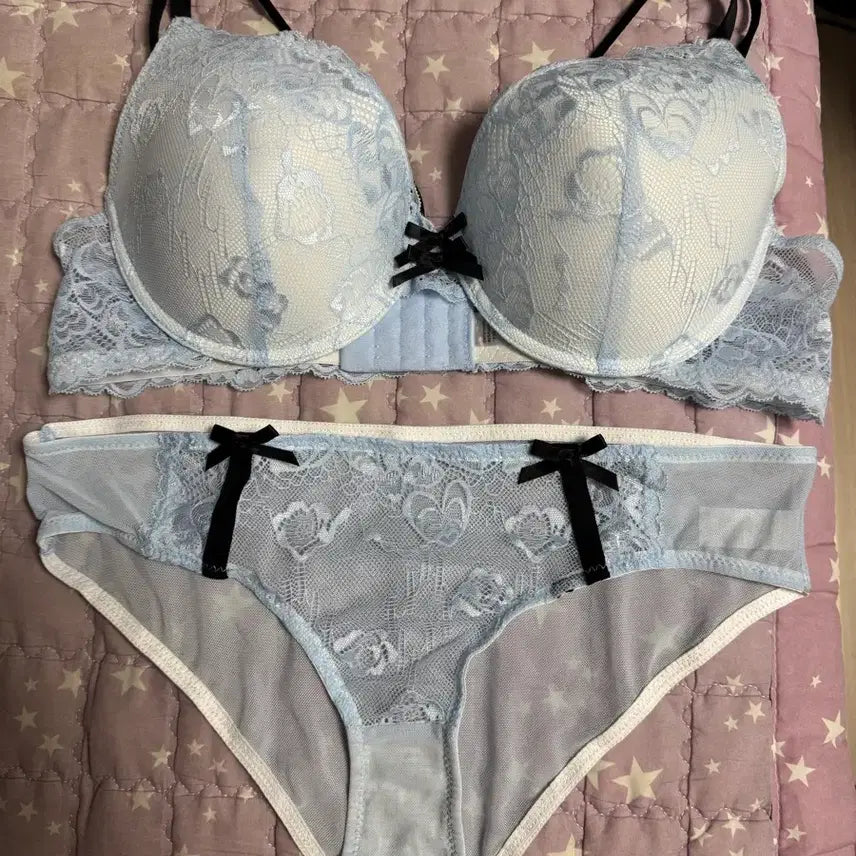[SOLD OUT] 레이스 와이어 브라셋 블루 색상 판매(새상품)