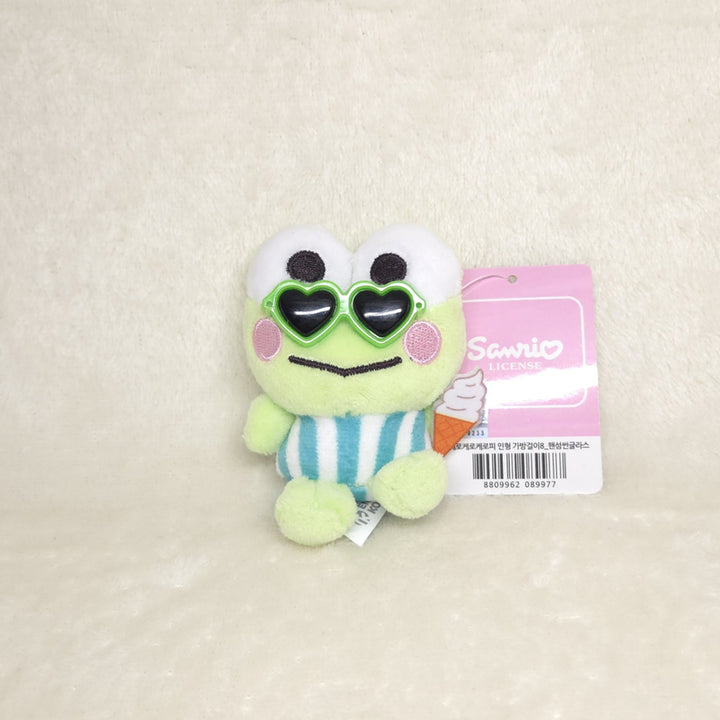 [BUNJANG] Sanrio Kerokerokeroppi Summer Vacation Series Keyring Doll / (새상품/정품) 산리오 써머 바캉스 시리즈 케로피 키링 인형 굿즈 8cm