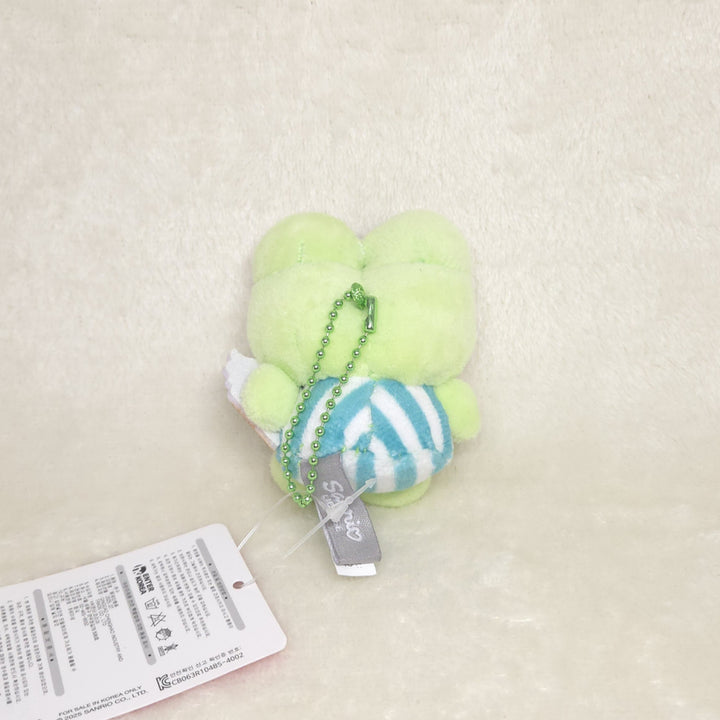 [BUNJANG] Sanrio Kerokerokeroppi Summer Vacation Series Keyring Doll / (새상품/정품) 산리오 써머 바캉스 시리즈 케로피 키링 인형 굿즈 8cm