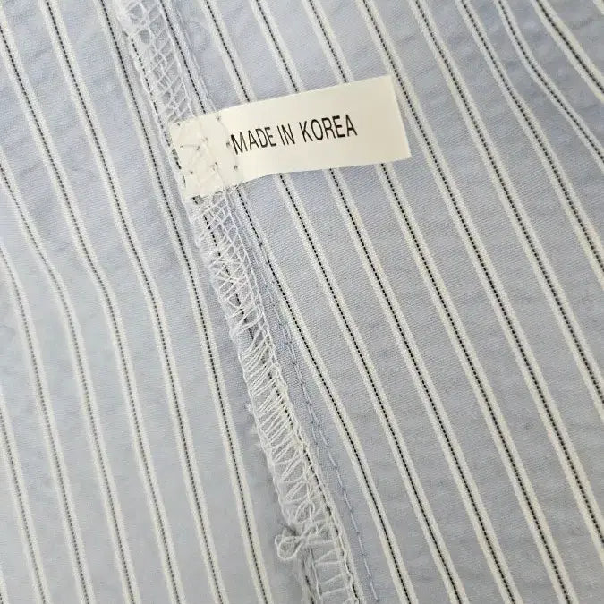 [BUNJANG] Seersucker Striped Short Sleeve Shirt / 화이트 반팔셔츠 새상품