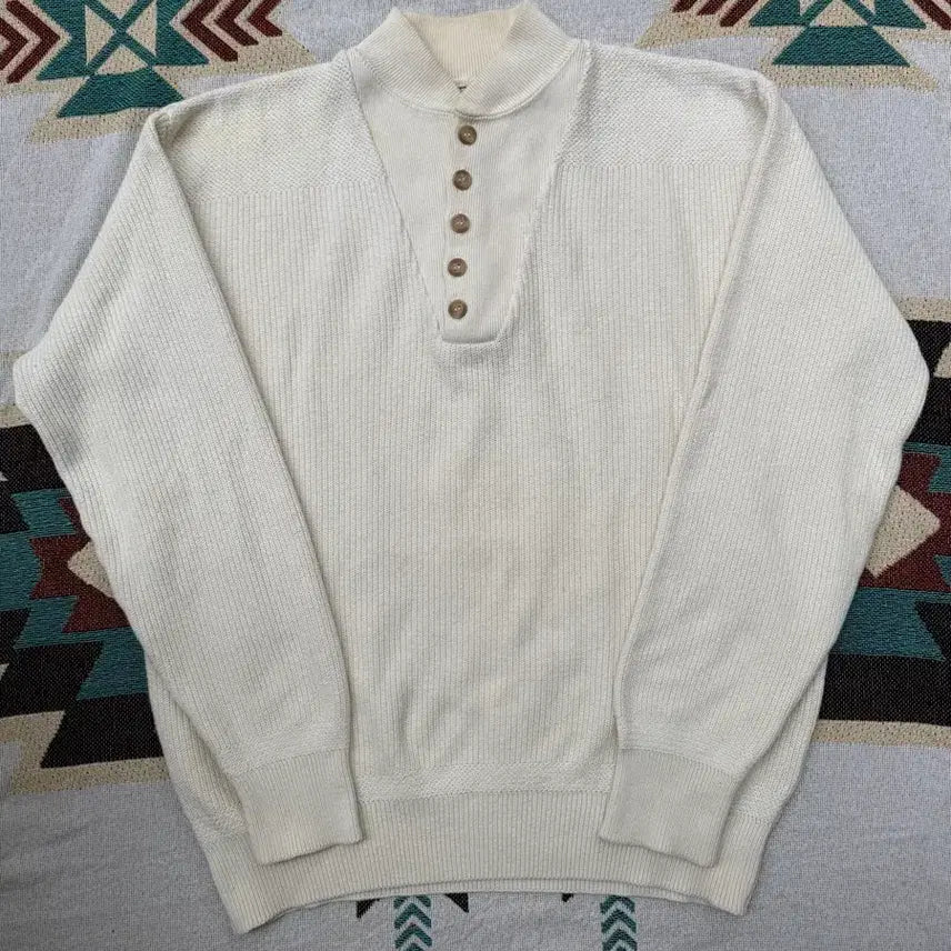 [BUNJANG] L.L.Bean 90s USA 5-Button Henley Shirt XL / L.L bean 90s USA 5버튼 헨리넥 XL