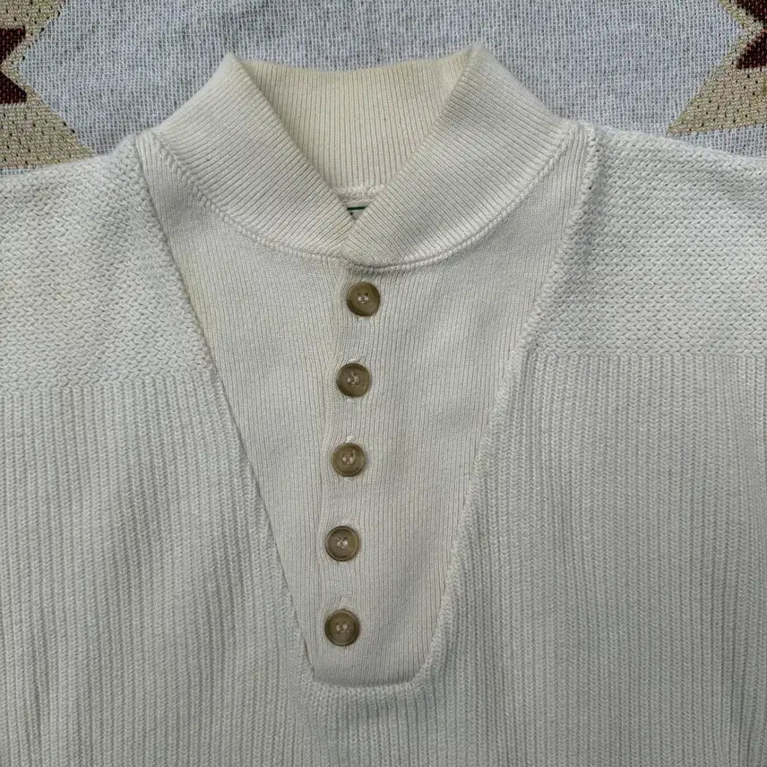[BUNJANG] L.L.Bean 90s USA 5-Button Henley Shirt XL / L.L bean 90s USA 5버튼 헨리넥 XL