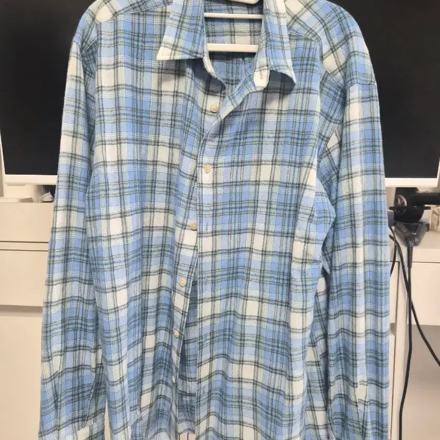 [SOLD OUT] 오라리 에이리 울 체크 셔츠 블루 4사이즈 판매