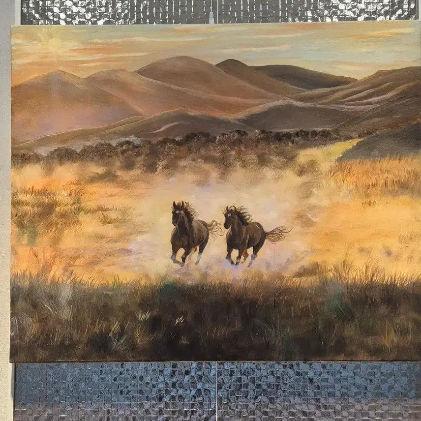 [BUNJANG] Oil Painting of Two Horses / 동행