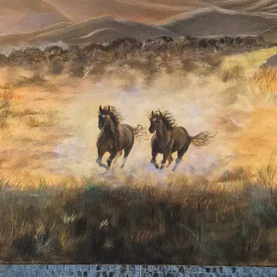 [BUNJANG] Oil Painting of Two Horses / 동행