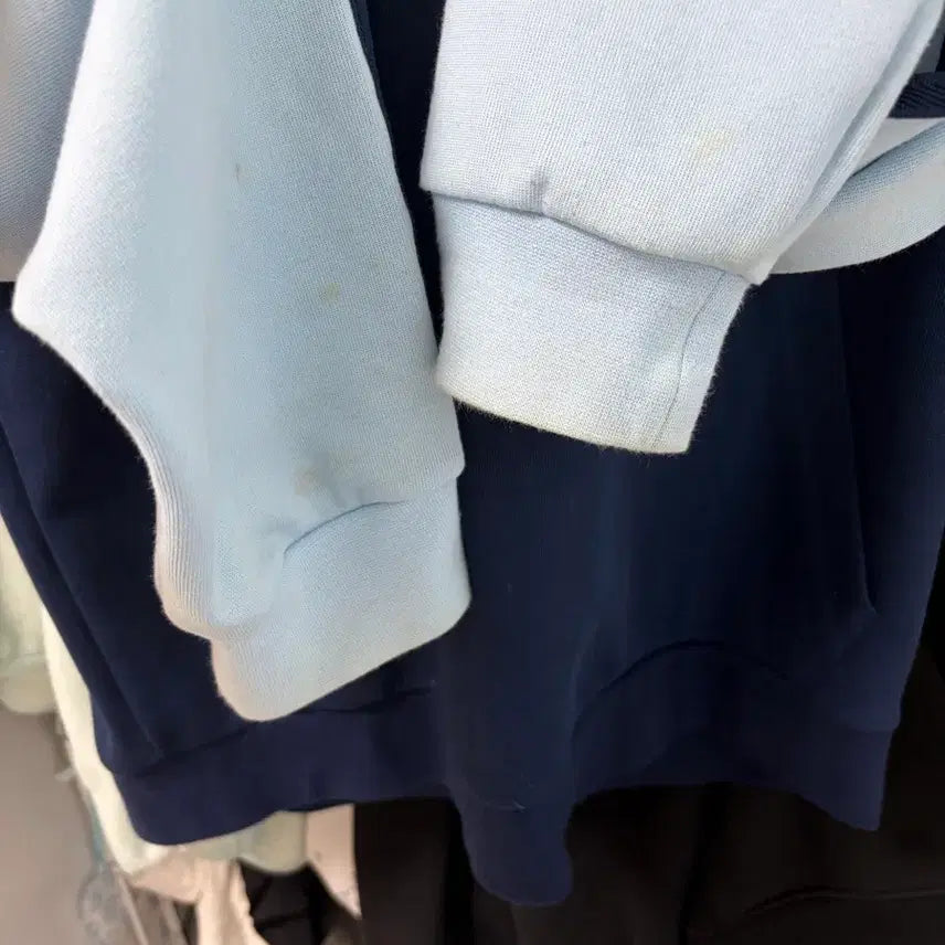 [BUNJANG] Adidas Vintage Navy Sky Blue Hoodie S / 아디다스 빈티지 네이비 하늘색 후드티 s