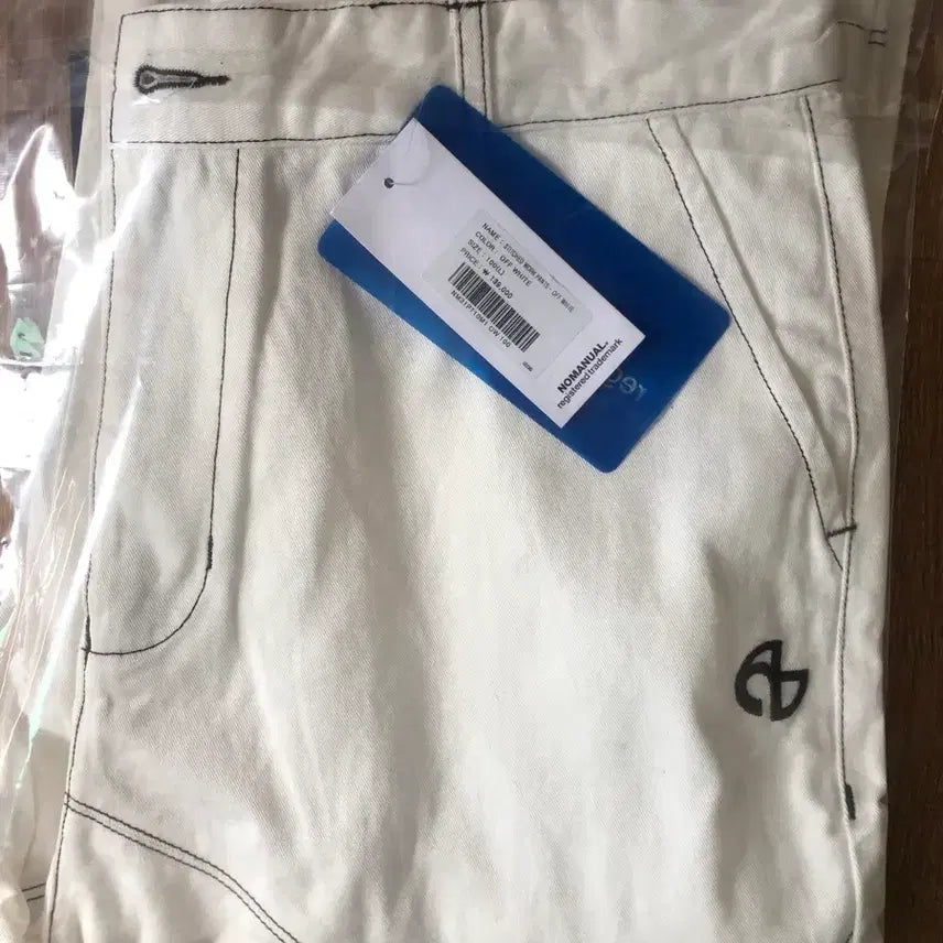 [BUNJANG] No-Manual Stitched Work Pants Off-White L / 노매뉴얼 스티치드 워크팬츠 오프화이트 L 새상품
